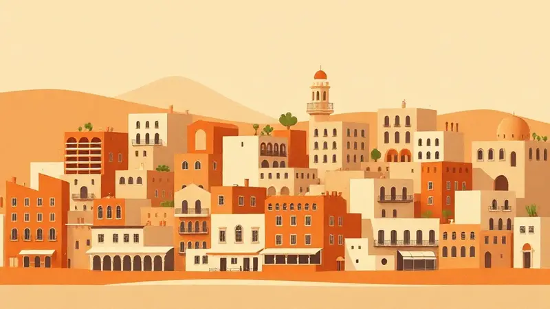 رسم توضيحي مفاهيمي يعبّر عن تسويق المطاعم في الدمام: سوق أهدأ وفرصة أسرع